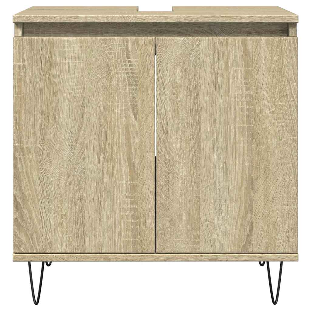 3 Piece Bathroom Furniture Set Engineered Wood