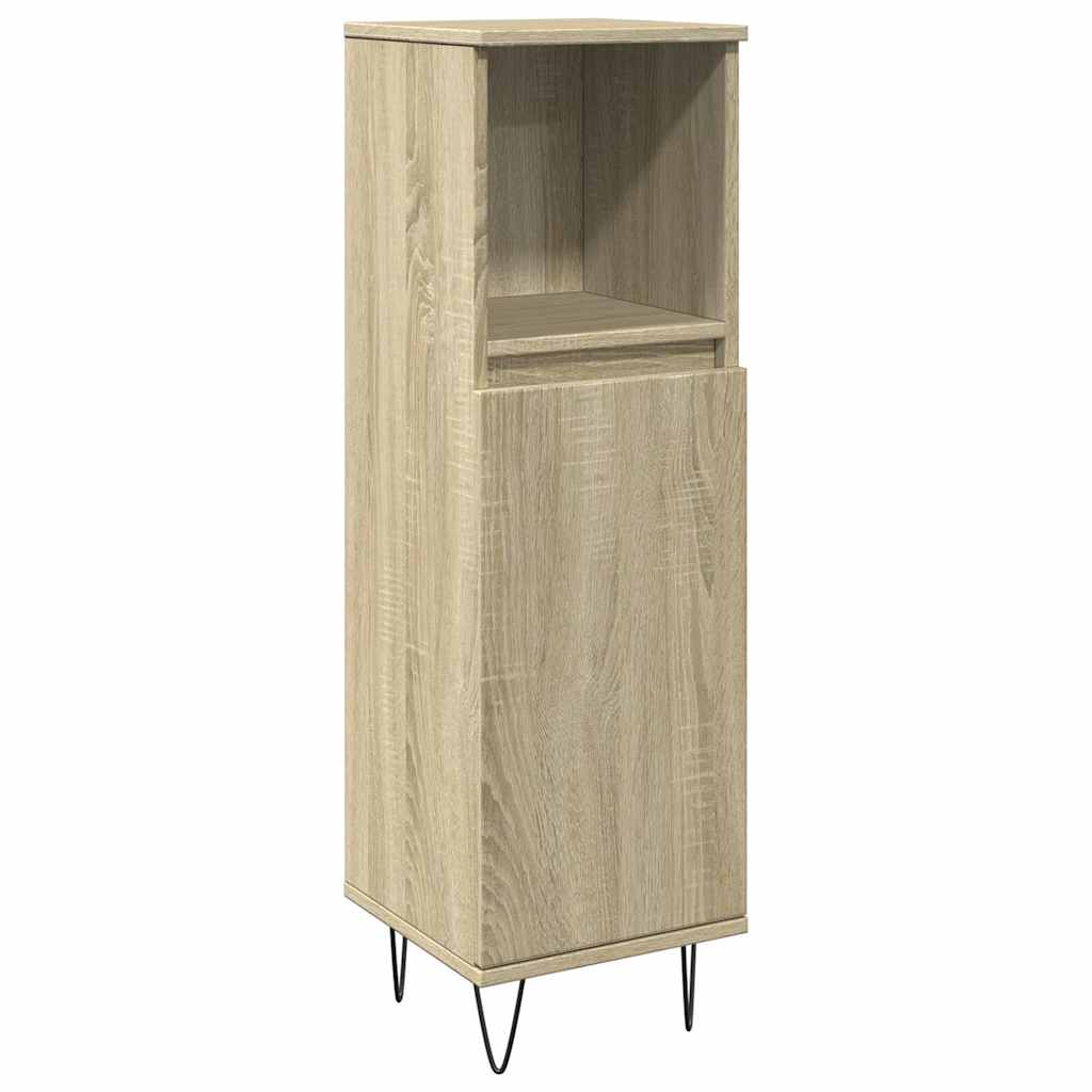 3 Piece Bathroom Furniture Set Engineered Wood