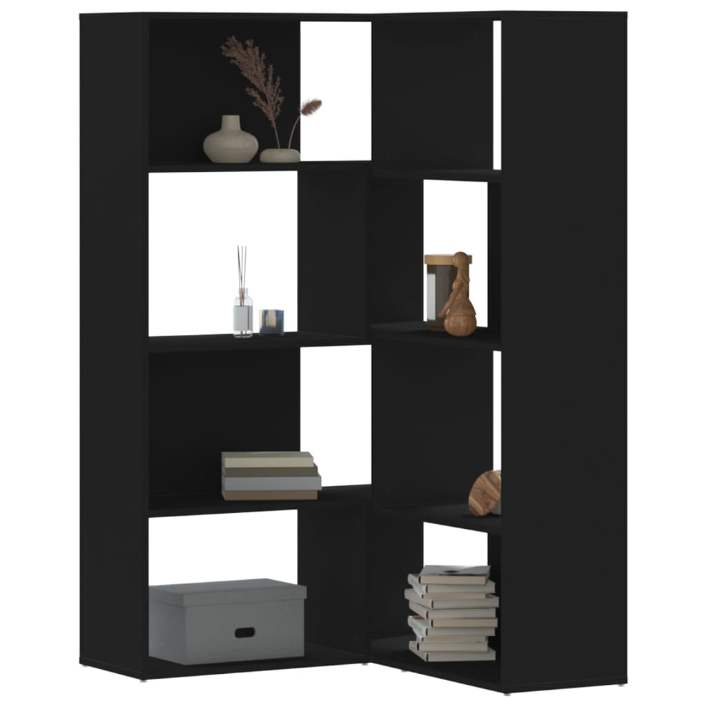Corner Bookcase 4-Tier 85X85X140 Cm Engineered Wood