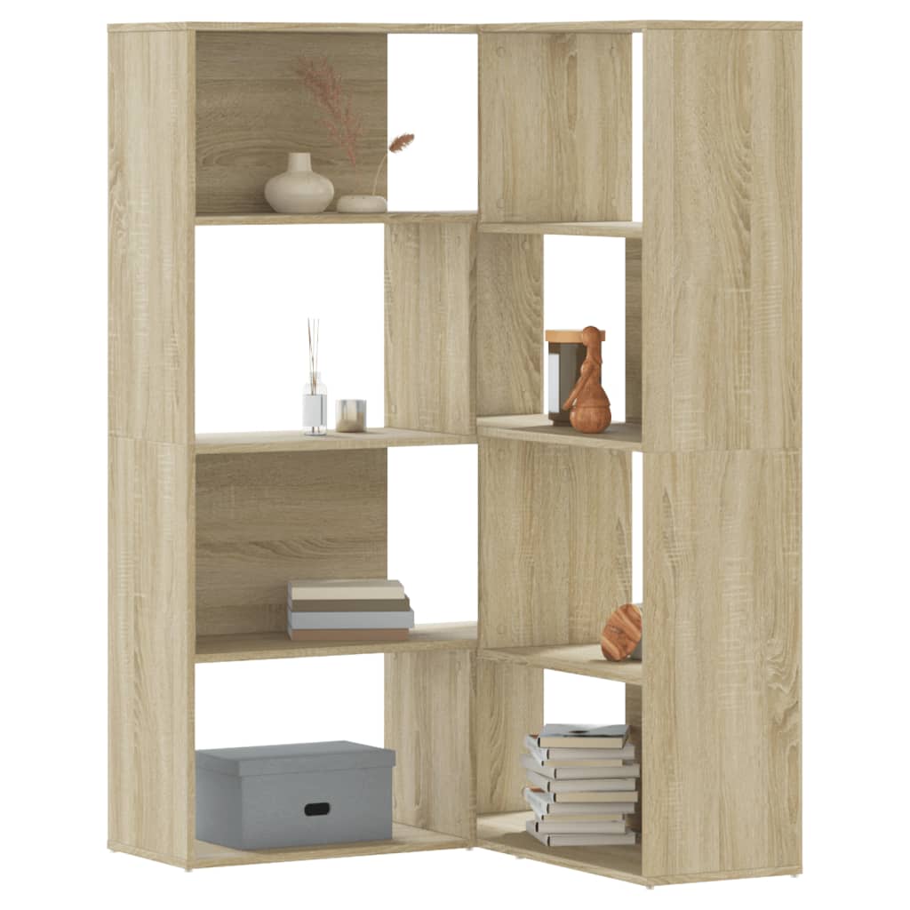 Corner Bookcase 4-Tier 85X85X140 Cm Engineered Wood