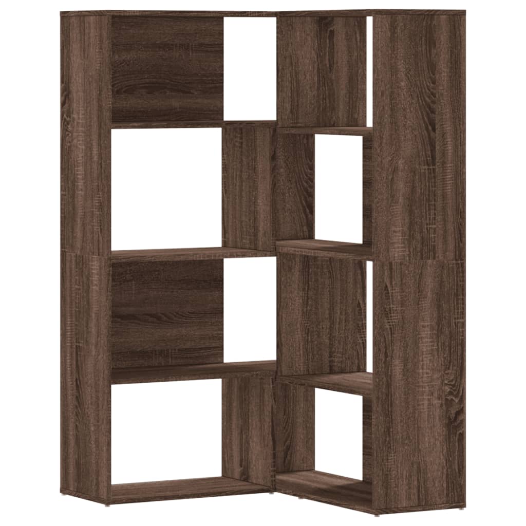 Corner Bookcase 4-Tier 85X85X140 Cm Engineered Wood