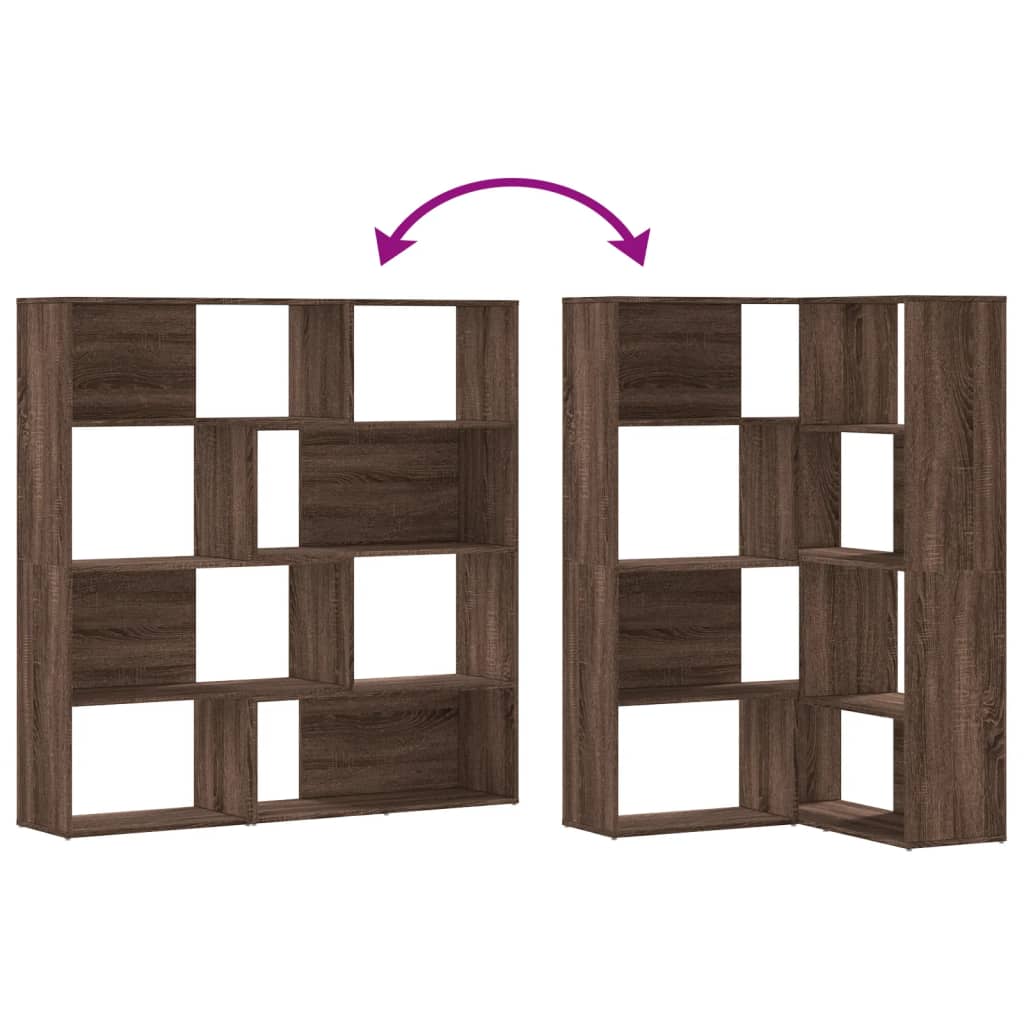 Corner Bookcase 4-Tier 85X85X140 Cm Engineered Wood