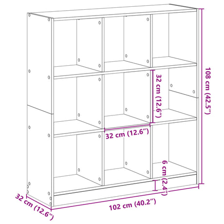 Bookcase 102X32X Engineered Wood