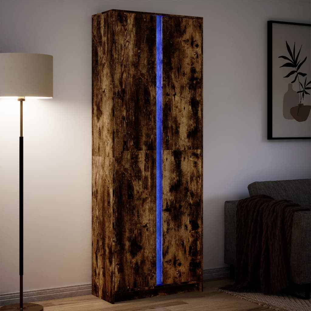 Highboard With Led 41.5X32.5X200 Cm Engineered Wood
