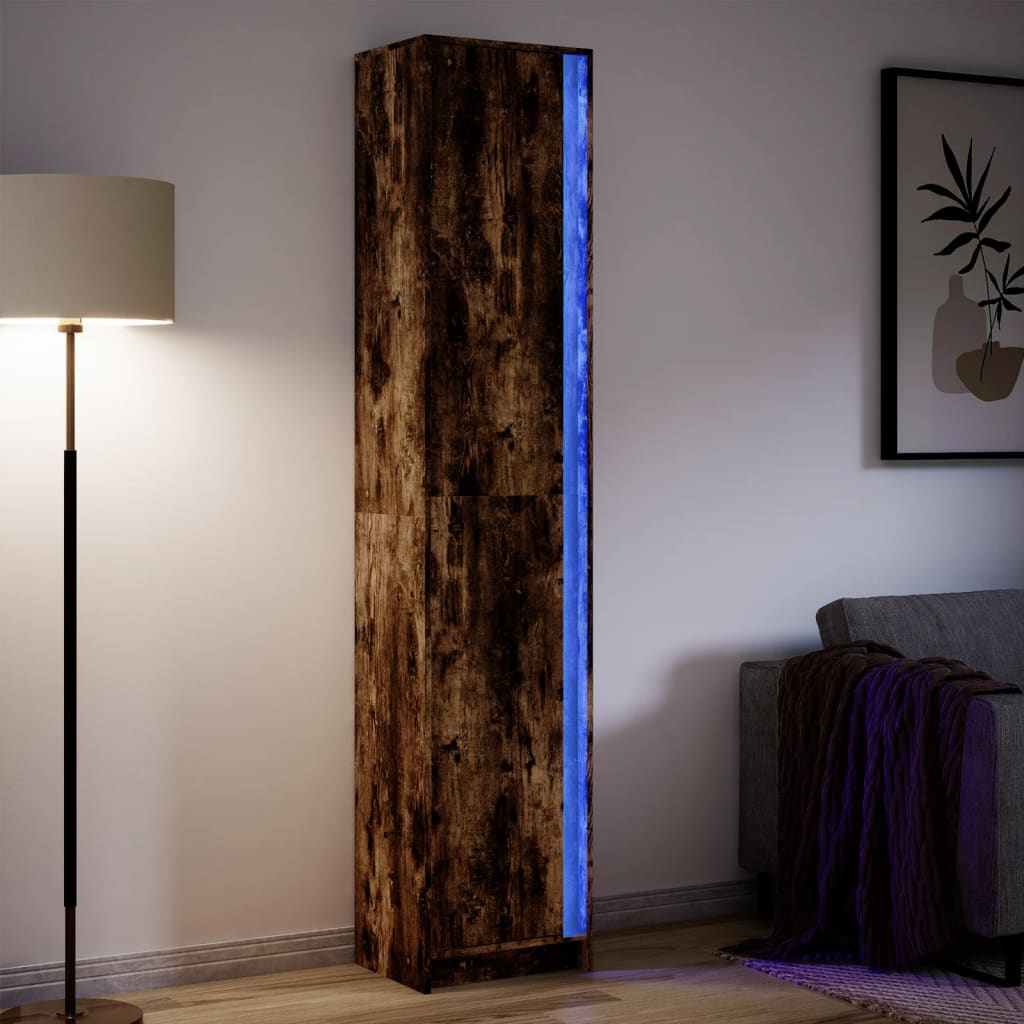 Highboard With Led 41.5X32.5X200 Cm Engineered Wood