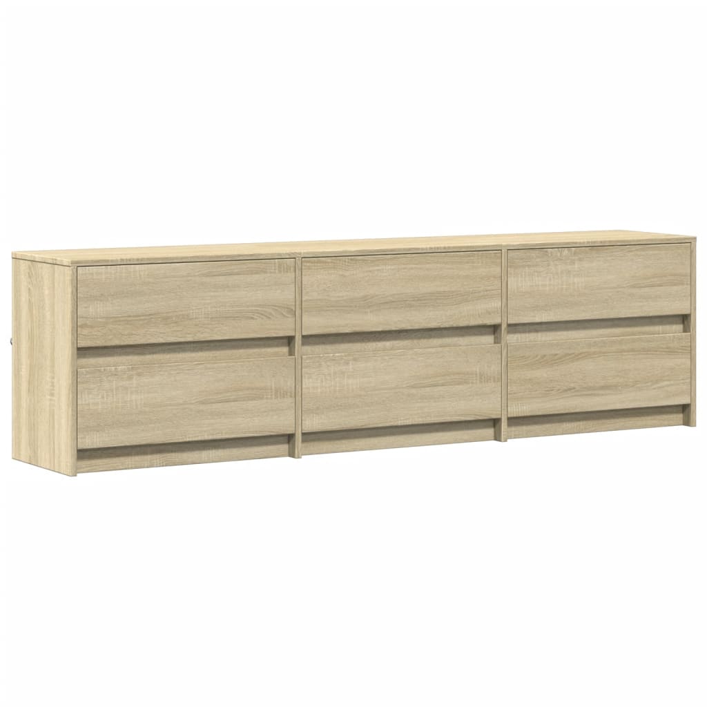 Tv Cabinet With Led 180X34X50 Cm Engineered Wood