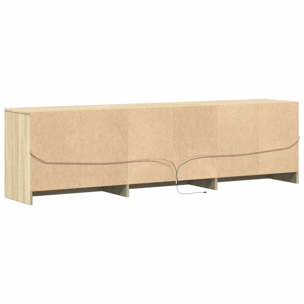 Tv Cabinet With Led 180X34X50 Cm Engineered Wood