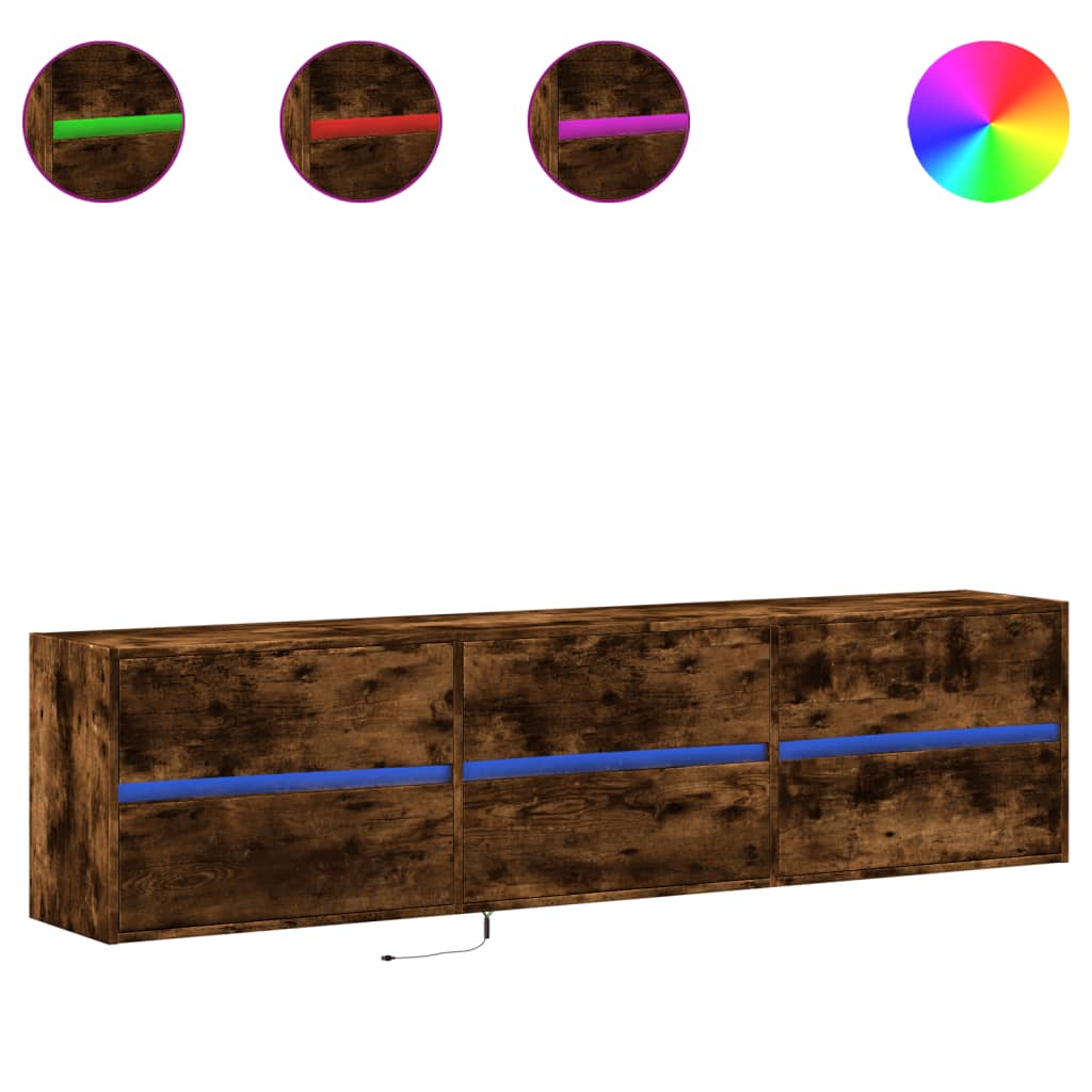 Tv Wall Cabinet With Led 180X31X45 Cm