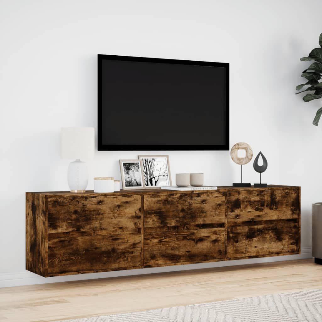 Tv Wall Cabinet With Led 180X31X45 Cm