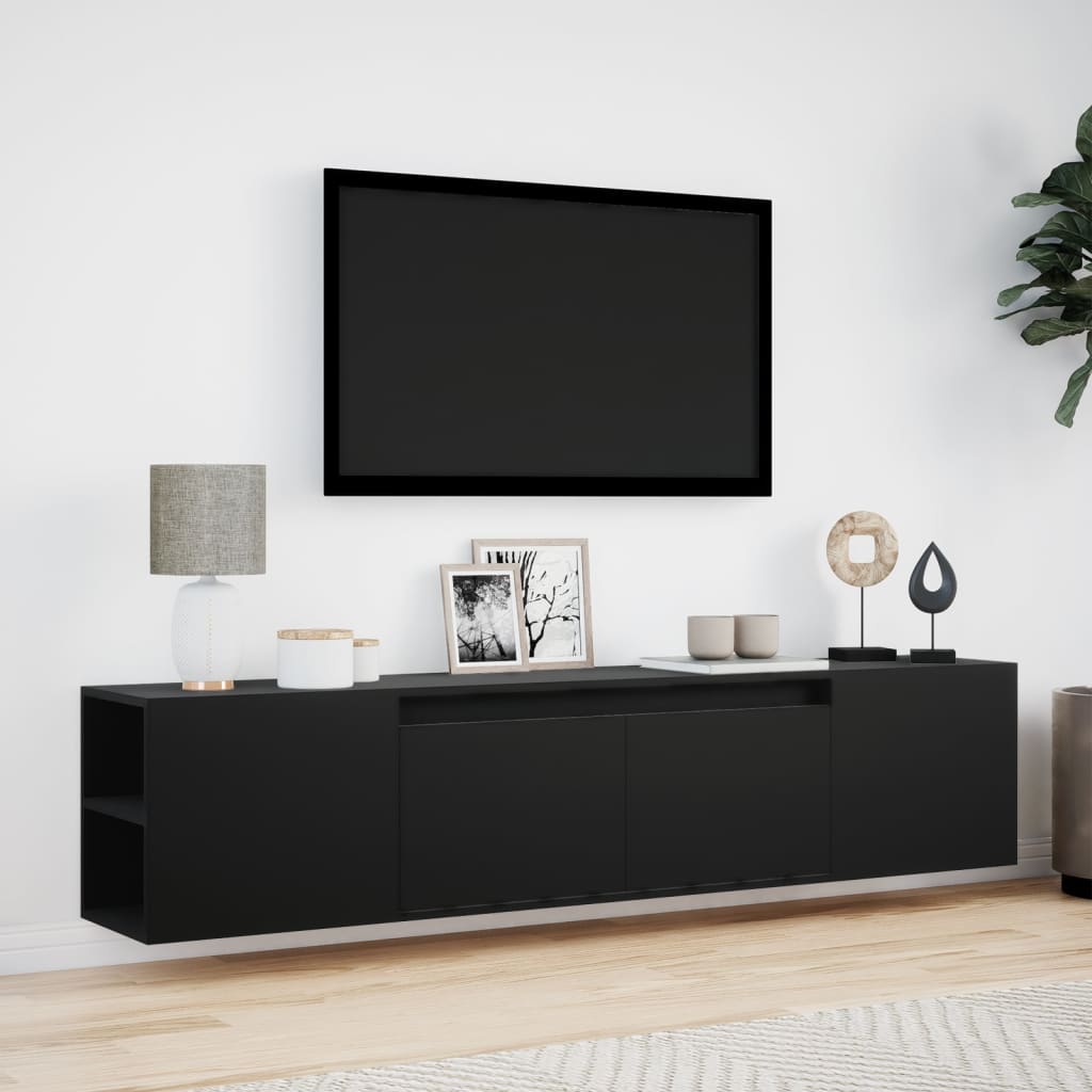 Tv Wall Cabinet With Led 180X31X39.5 Cm