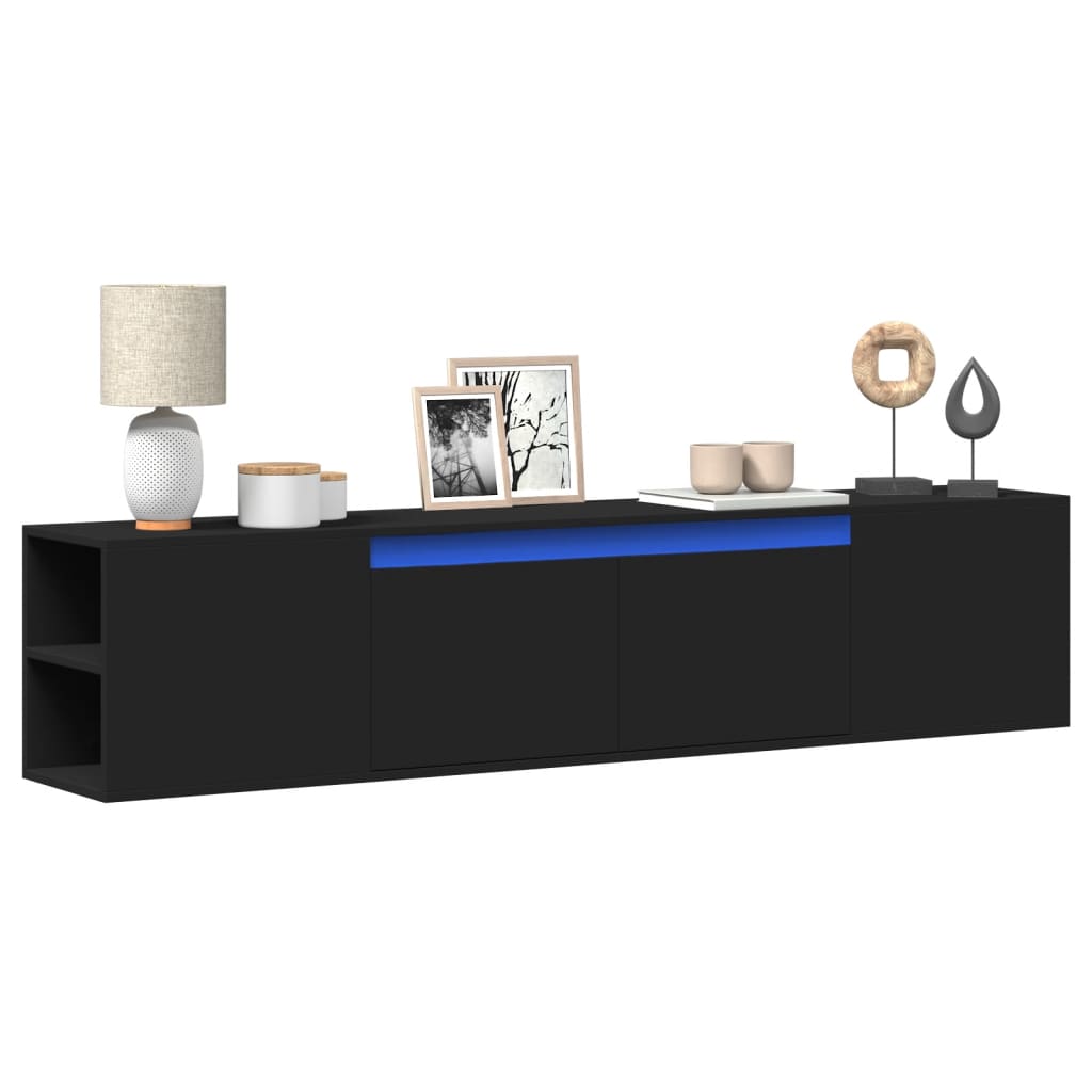 Tv Wall Cabinet With Led 180X31X39.5 Cm