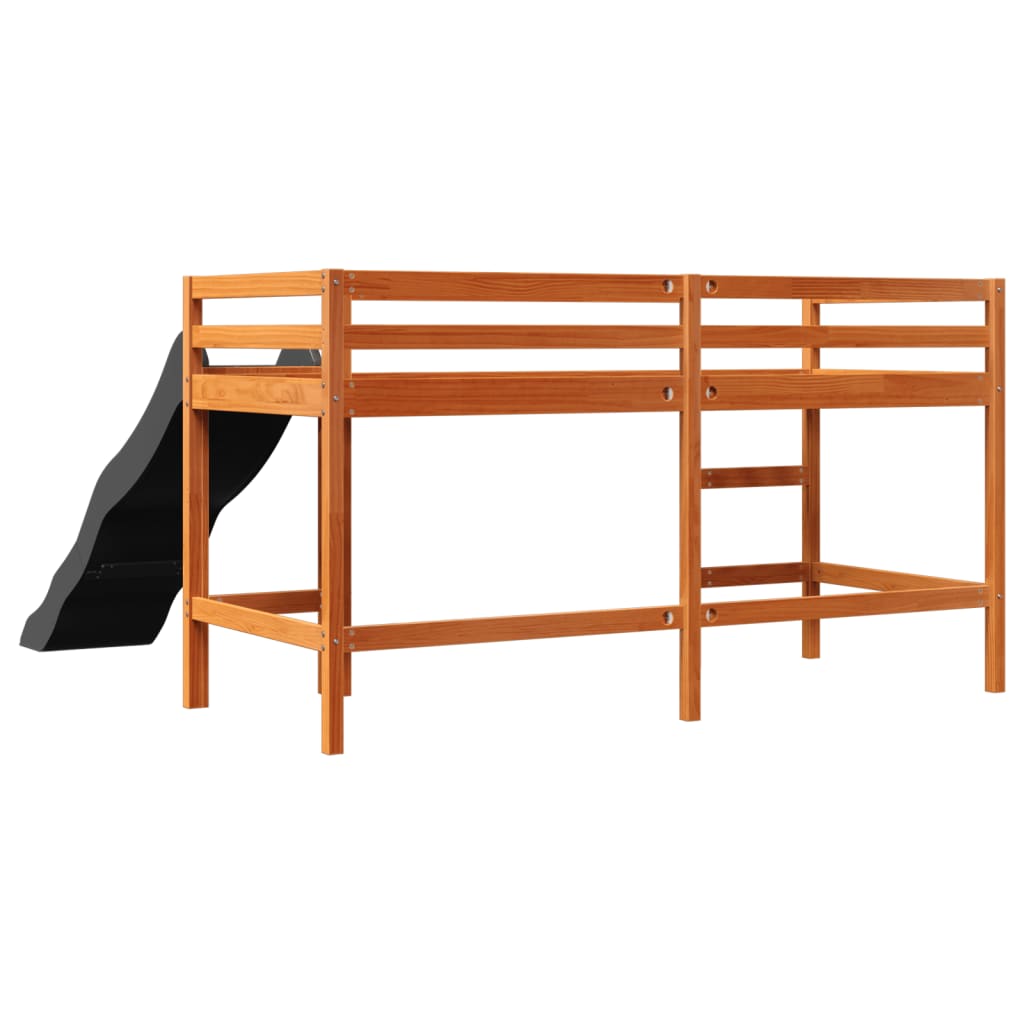 Kids' Loft Bed Without Mattress Solid Wood Pine
