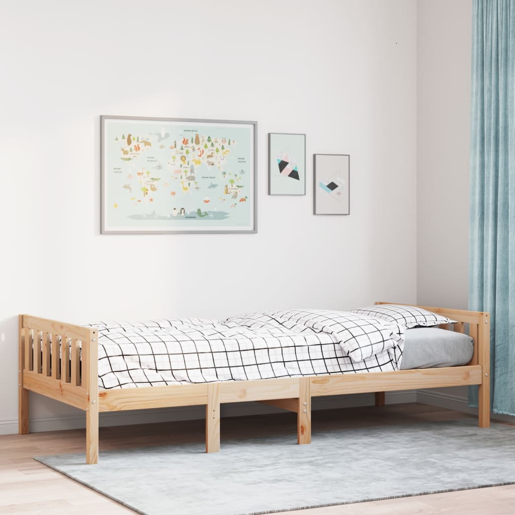 Children's Bed Without Mattress Solid Wood Pine