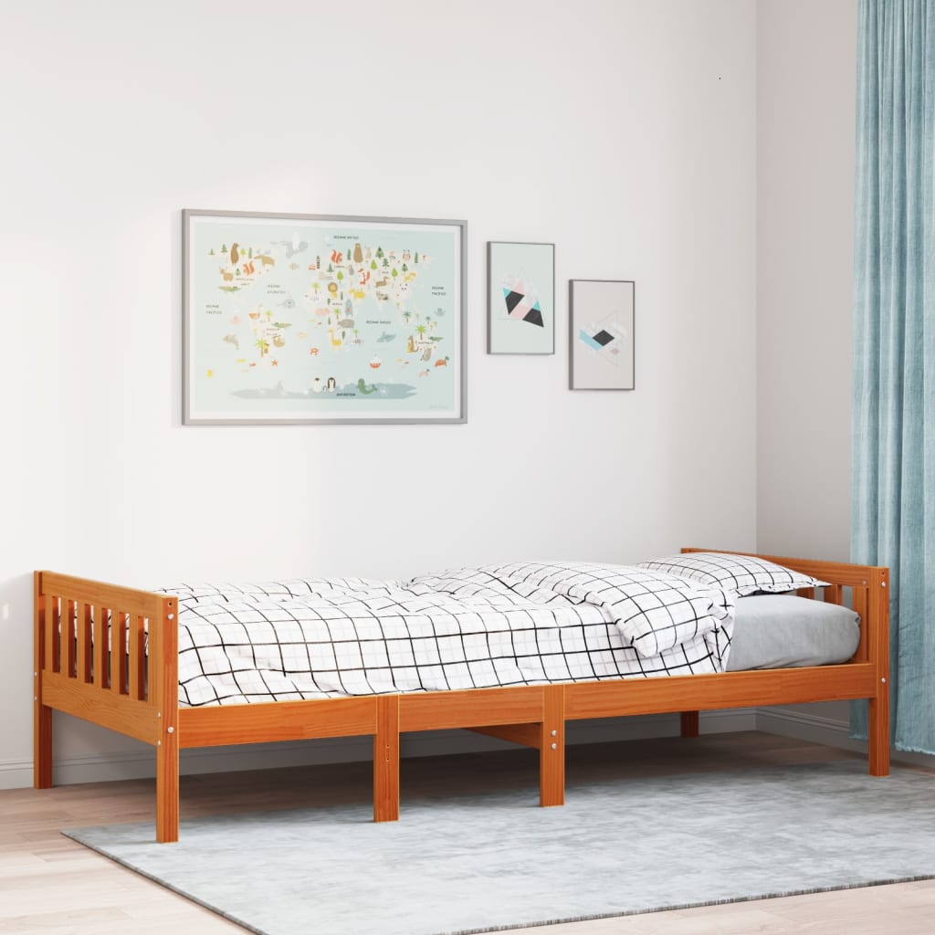 Children's Bed Without Mattress Solid Wood Pine