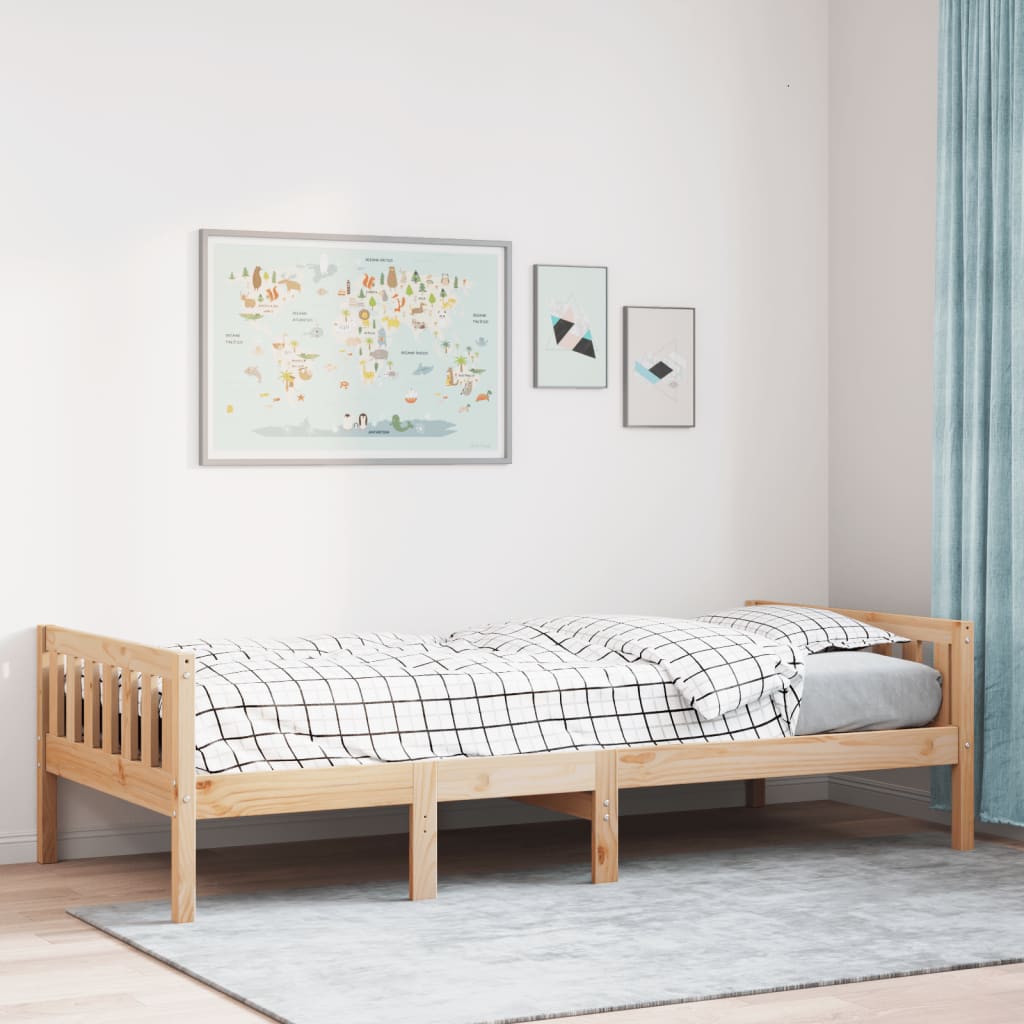Children's Bed Without Mattress Solid Wood Pine