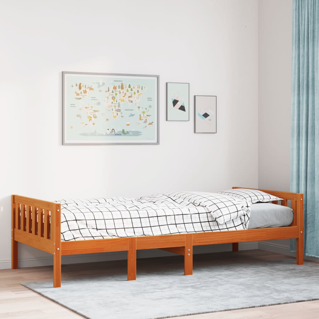 Children's Bed Without Mattress Solid Wood Pine