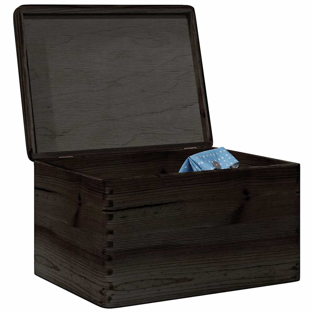 Wooden Box With Lid And Handles Solid Wood Pine