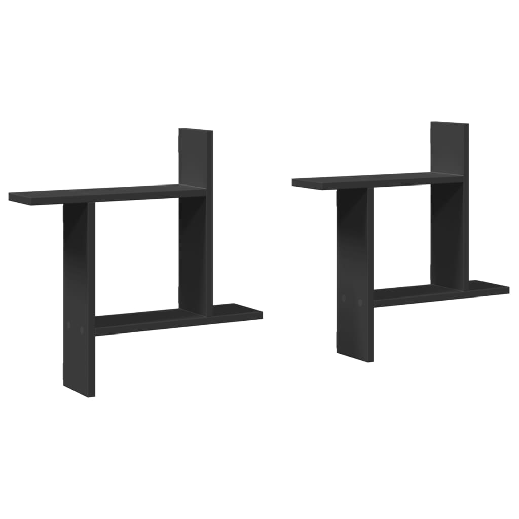 Wall Shelves 2 Pcs Engineered Wood