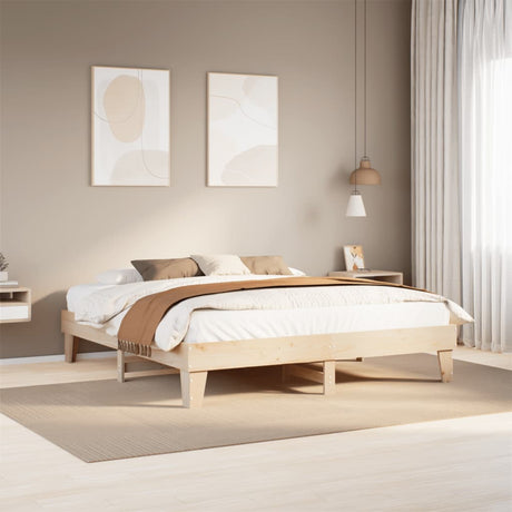 Bed Frame Without Mattress Small Double Solid Wood Pine