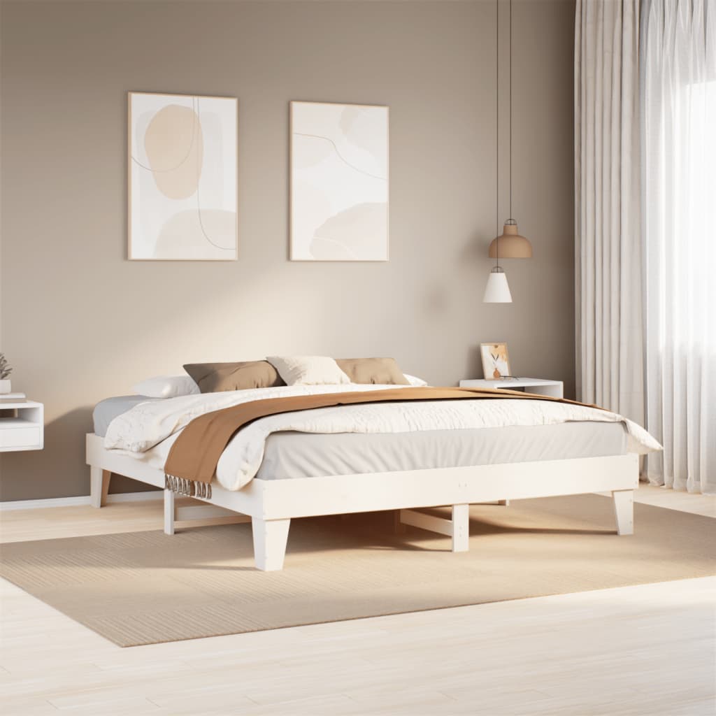 Bed Frame Without Mattress Small Double Solid Wood Pine