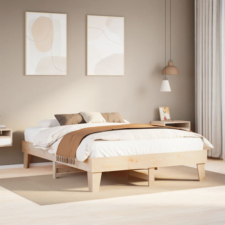Bed Frame Without Mattress Small Double Solid Wood Pine