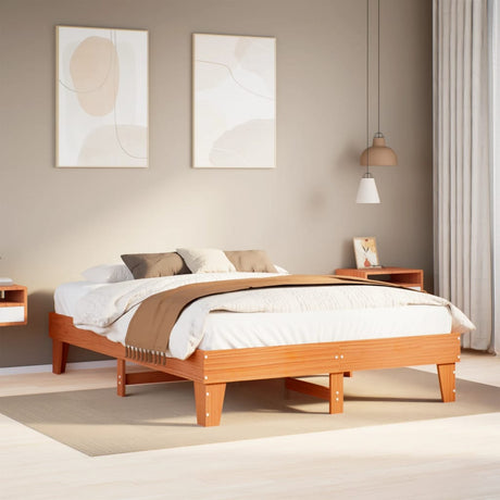 Bed Frame Without Mattress Small Double Solid Wood Pine