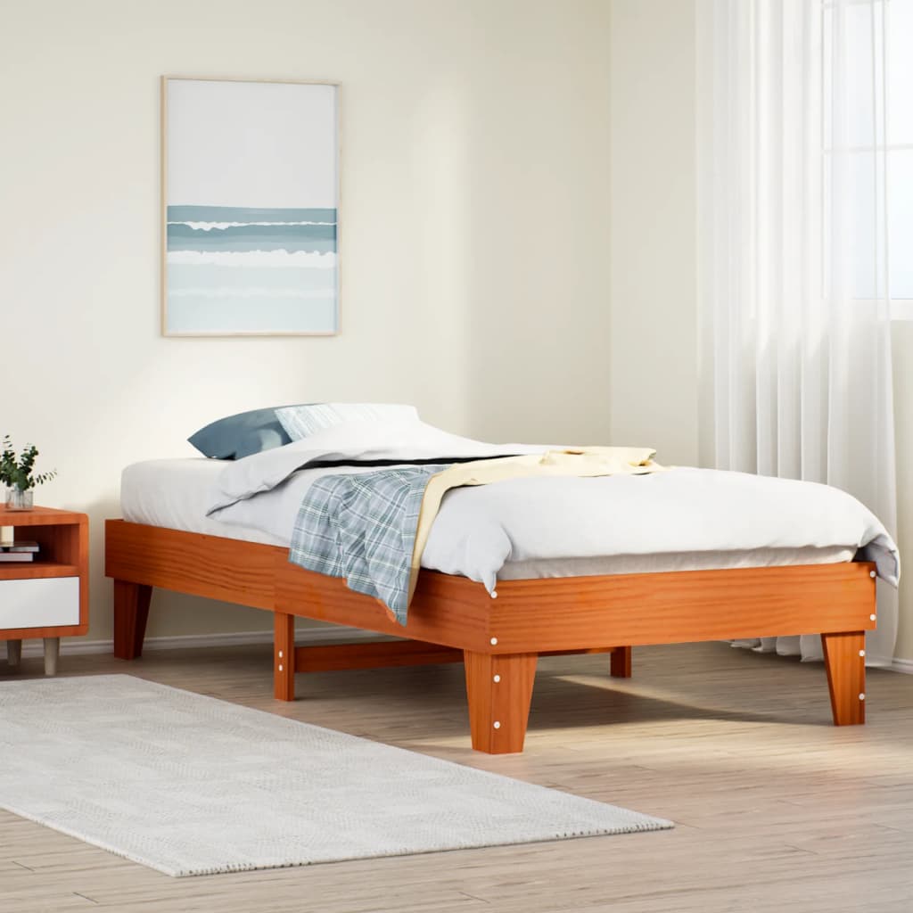 Bed Frame Without Mattress Small Double Solid Wood Pine