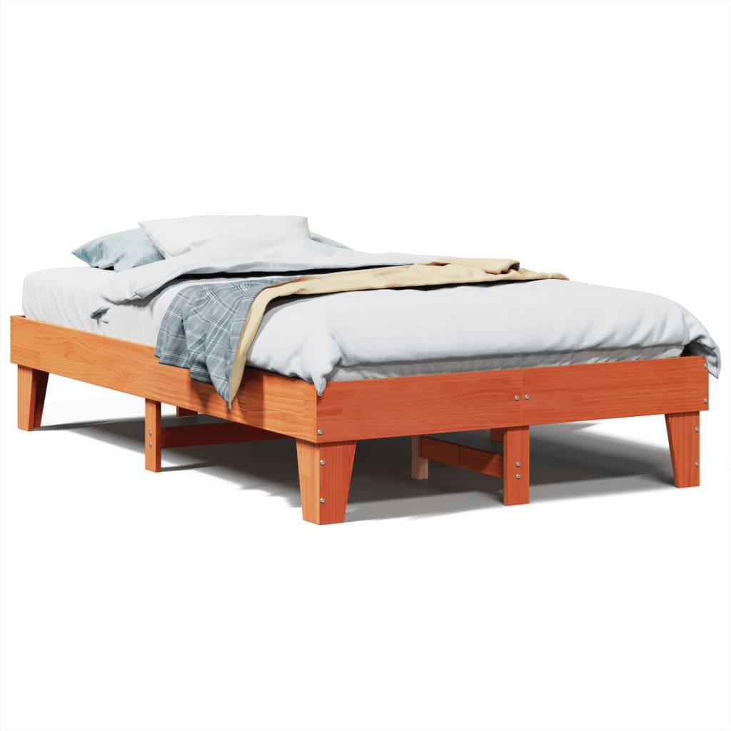 Bed Frame Without Mattress Small Double Solid Wood Pine