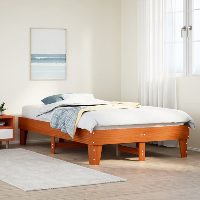 Bed Frame Without Mattress Small Double Solid Wood Pine