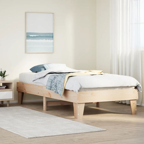 Bed Frame Without Mattress Small Double Solid Wood Pine