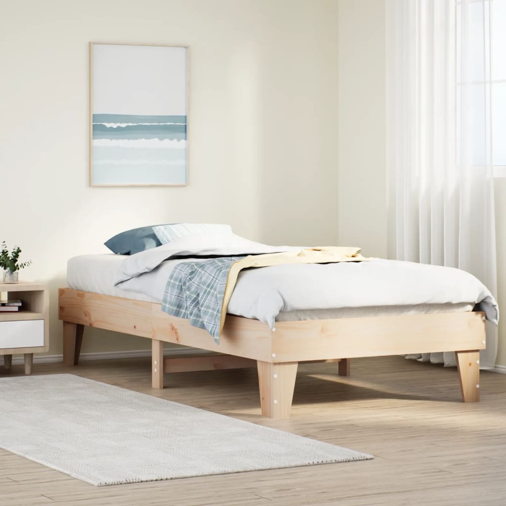 Bed Frame Without Mattress Small Double Solid Wood Pine