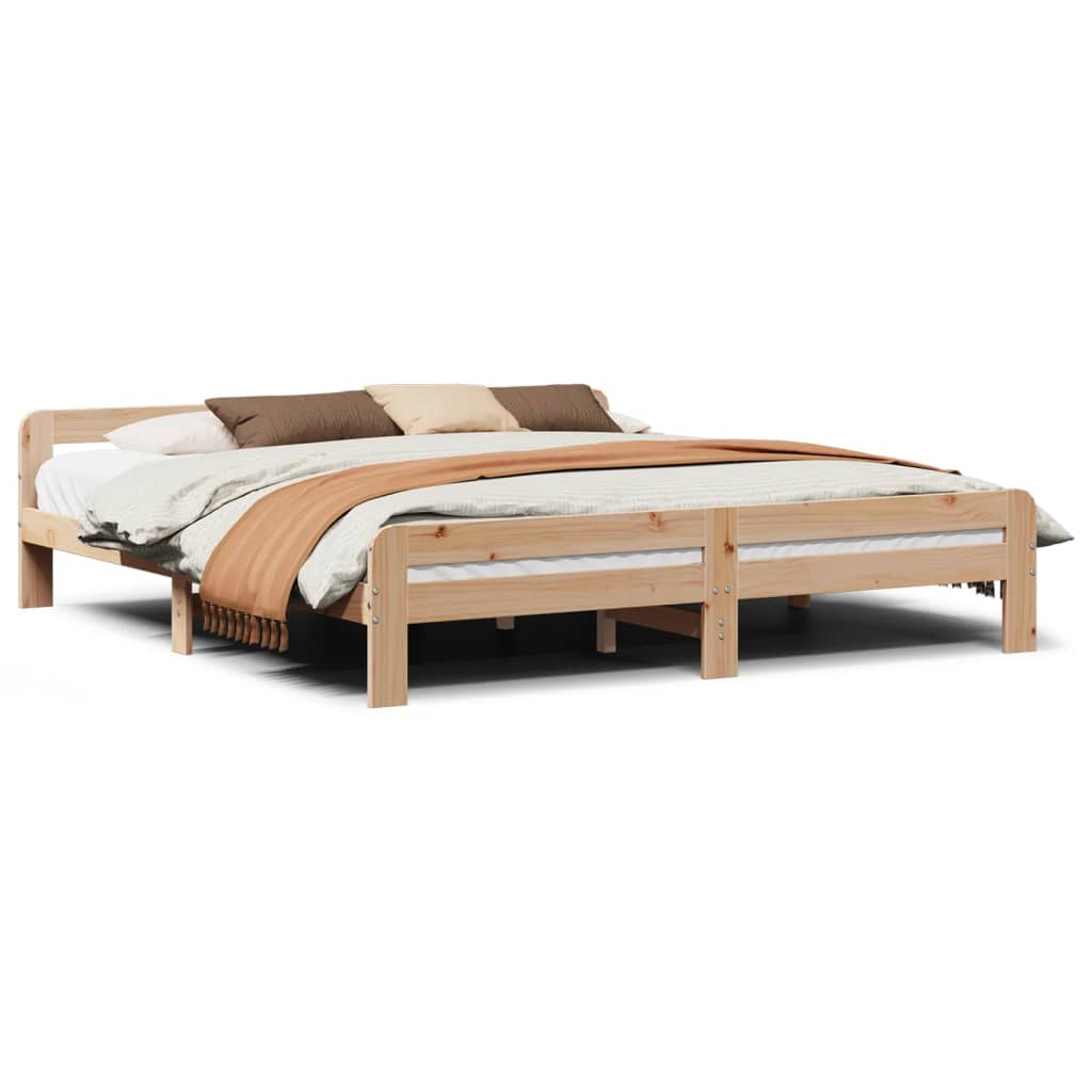 Bed Frame Without Mattress Solid Wood Pine