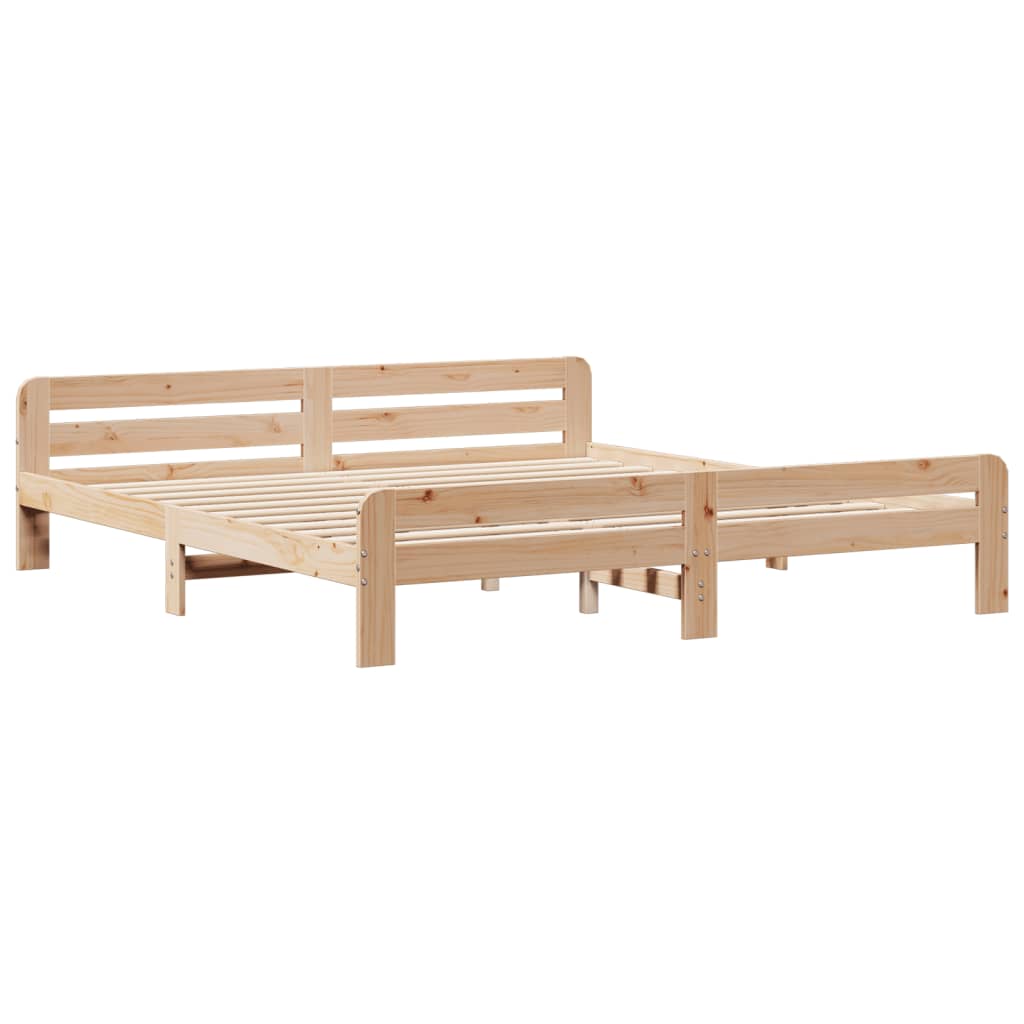 Bed Frame Without Mattress Solid Wood Pine