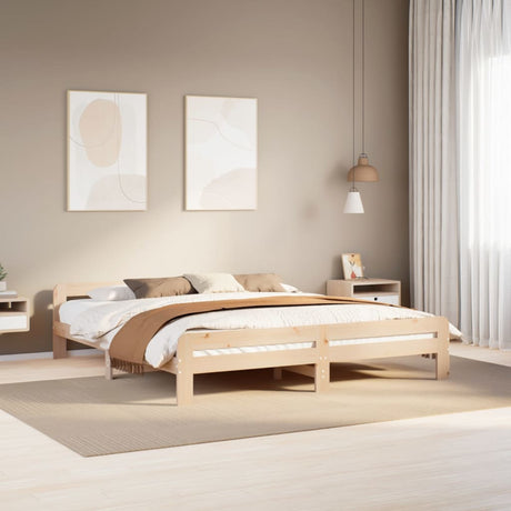 Bed Frame Without Mattress Solid Wood Pine