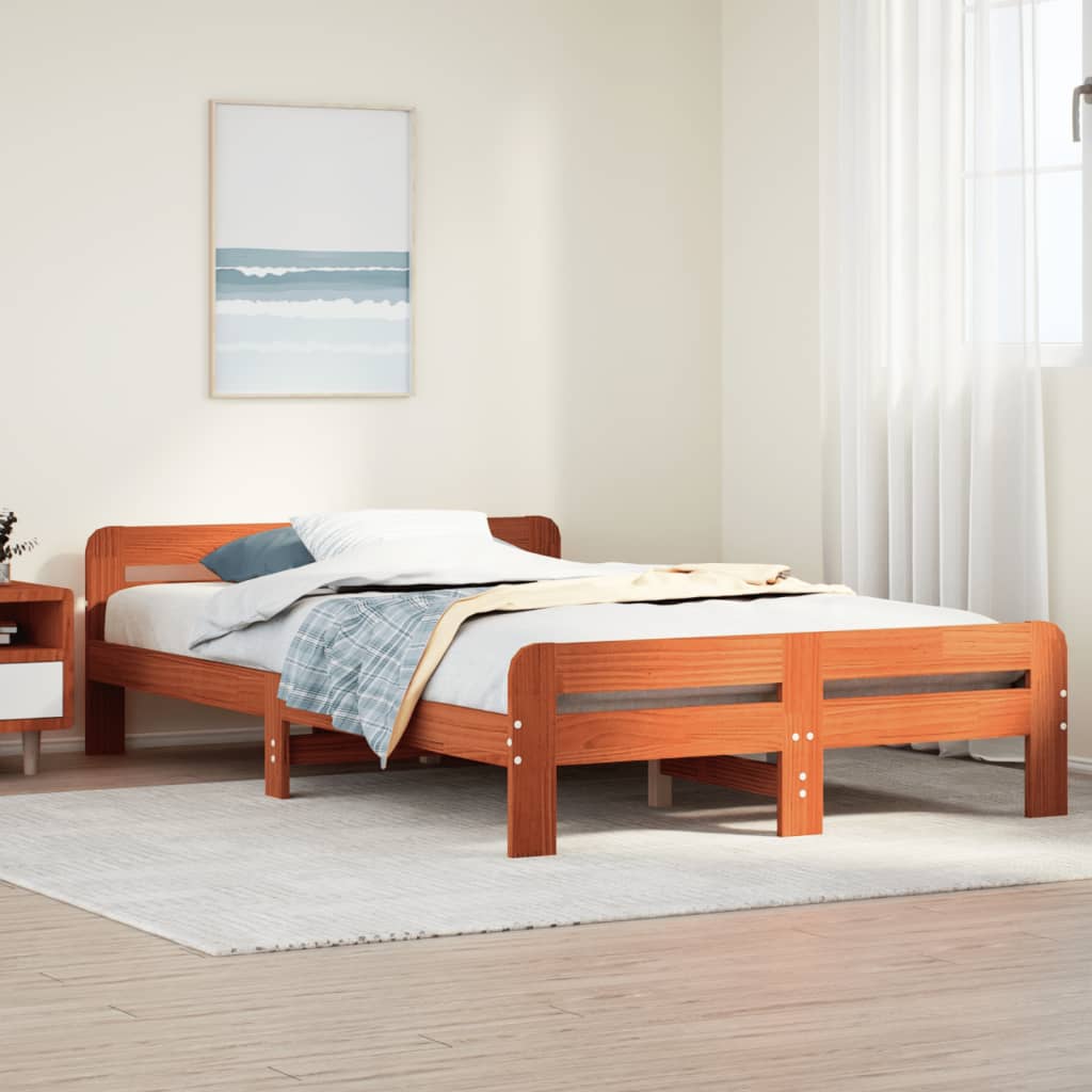 Bed Frame Without Mattress Solid Wood Pine