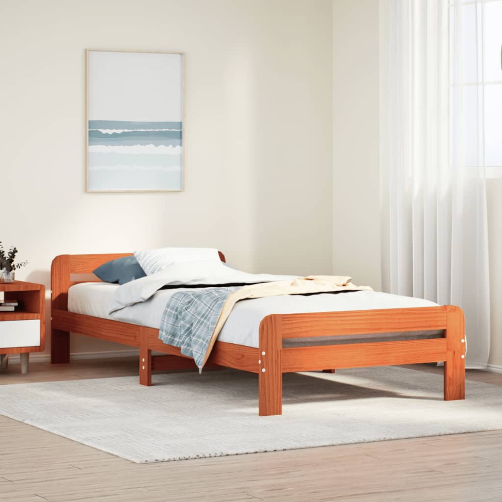 Bed Frame Without Mattress Solid Wood Pine