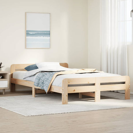 Bed Frame Without Mattress Solid Wood Pine