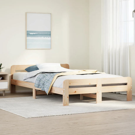Bed Frame Without Mattress Solid Wood Pine