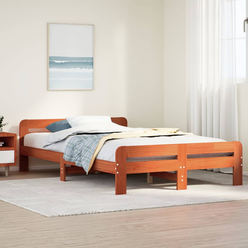 Bed Frame Without Mattress Solid Wood Pine