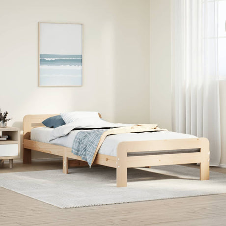 Bed Frame Without Mattress Solid Wood Pine