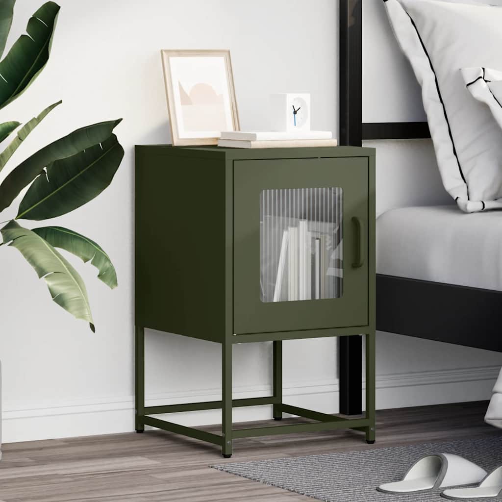 Bedside Cabinet 36X39X60.5 Cm Cold-Rolled Steel