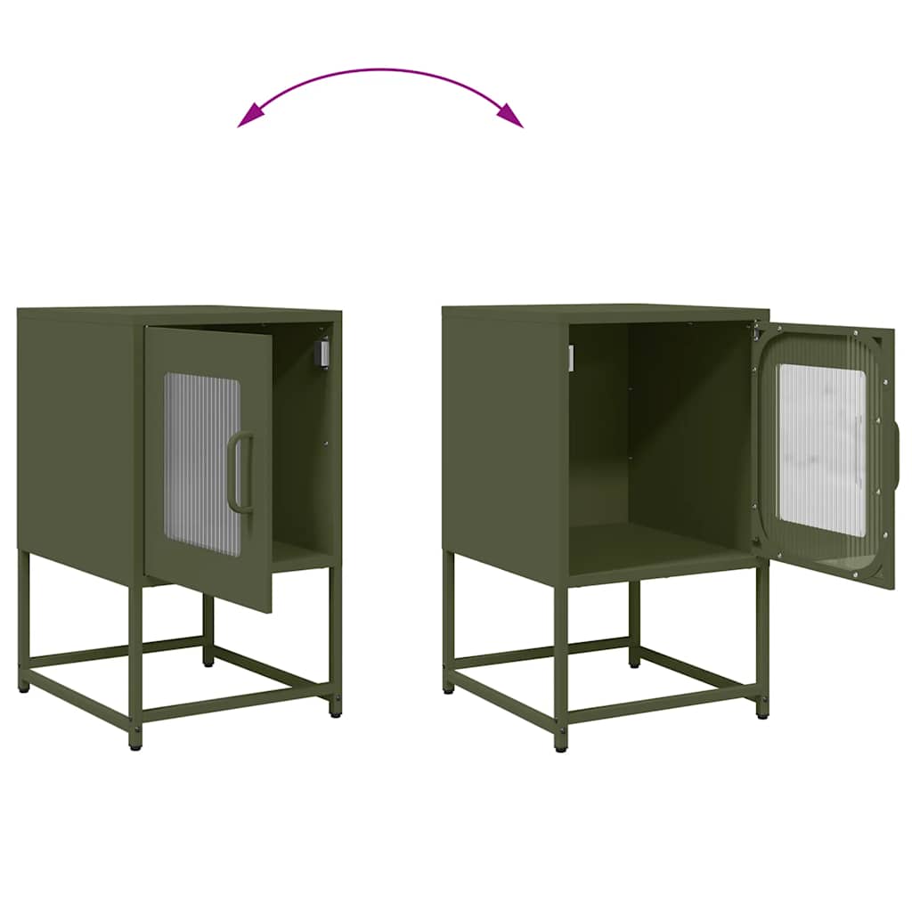 Bedside Cabinet 36X39X60.5 Cm Cold-Rolled Steel