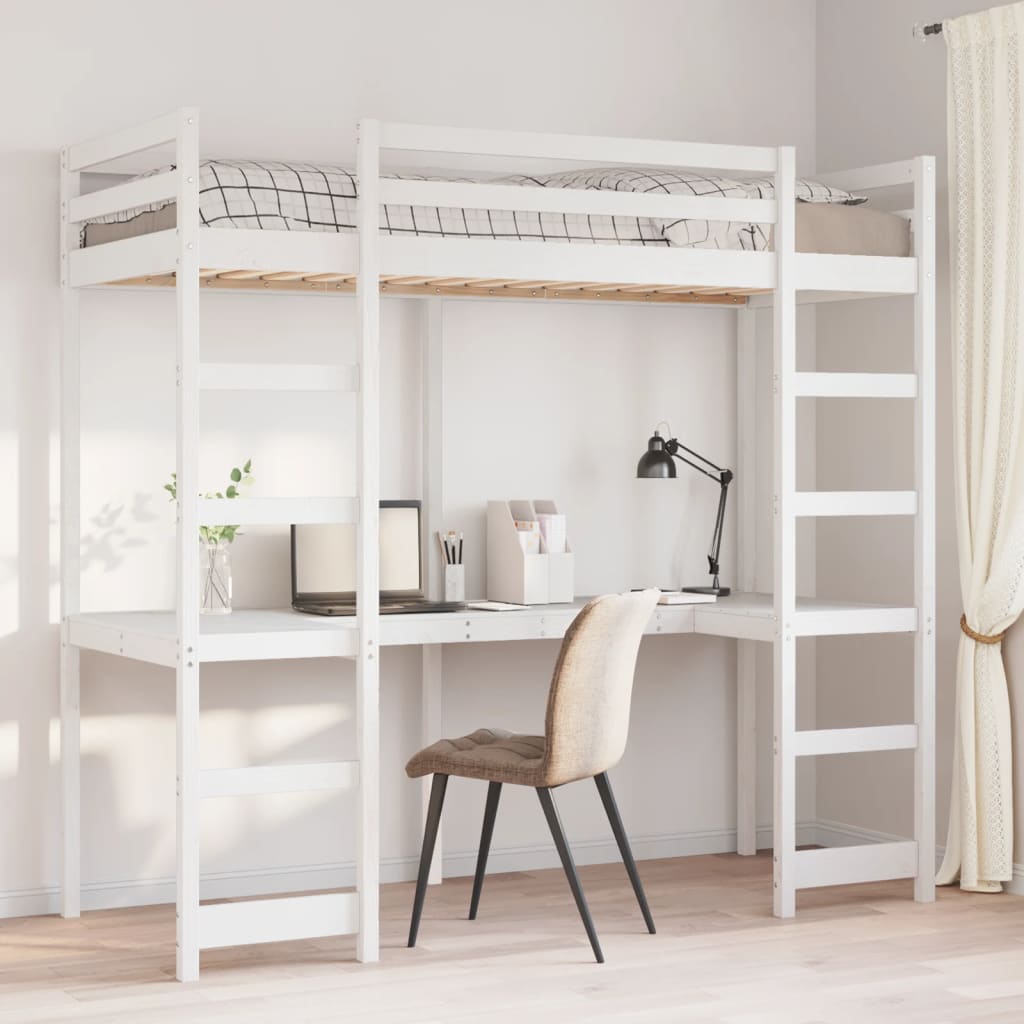 Loft Bed Frame Without Mattress Small Single Solid Wood Pine