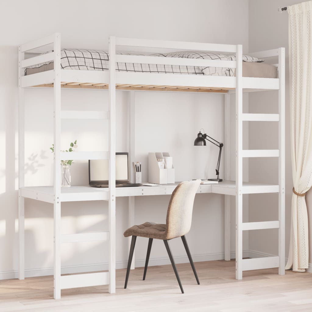 Loft Bed Frame Without Mattress Small Single Solid Wood Pine