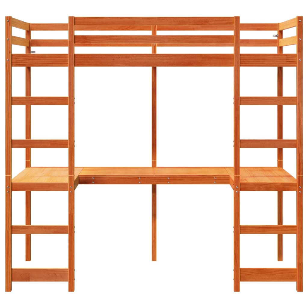 Loft Bed Frame Without Mattress Small Single Solid Wood Pine