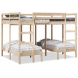 Triple Bunk Bed Frame Solid Wood Pine