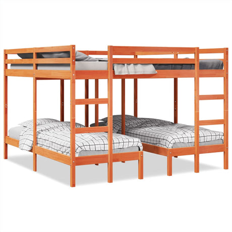 Triple Bunk Bed Frame Solid Wood Pine