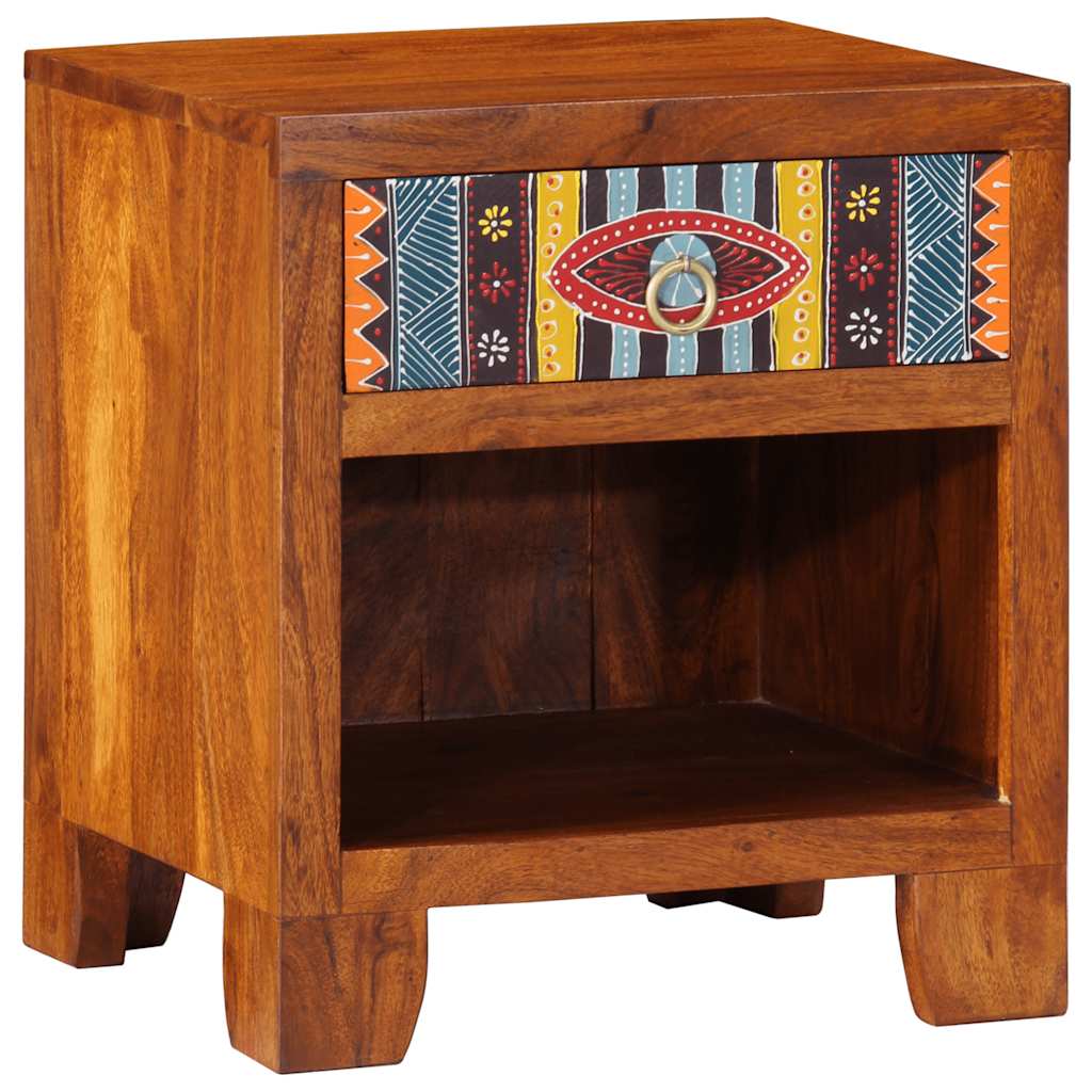Bedside Cabinet Solid Wood Acacia