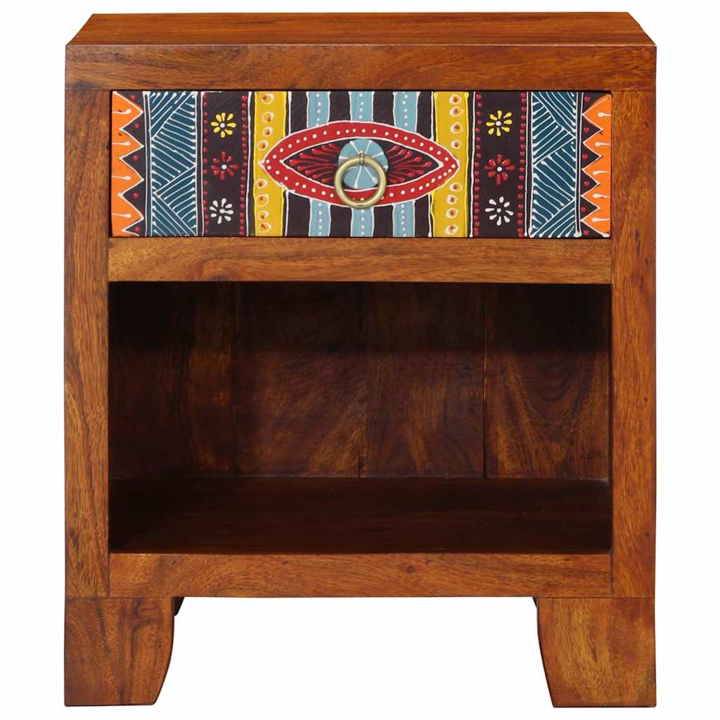 Bedside Cabinet Solid Wood Acacia