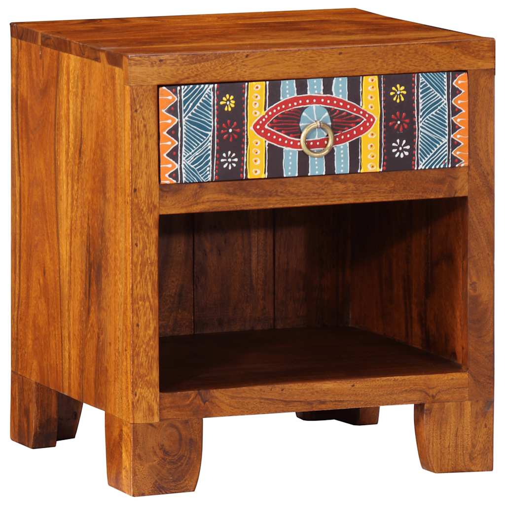 Bedside Cabinet Solid Wood Acacia